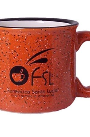 16 oz Orange Out/White In Speckled Santa Fe Campfire Mug-0