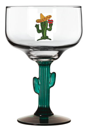 16 oz Cactus Stem Margarita Glass-0