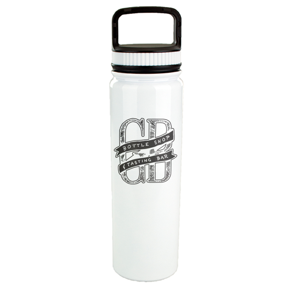 M-Ware 700 Ml White Gloss Stainless Vacuum Bottle | Odyssey Glassware