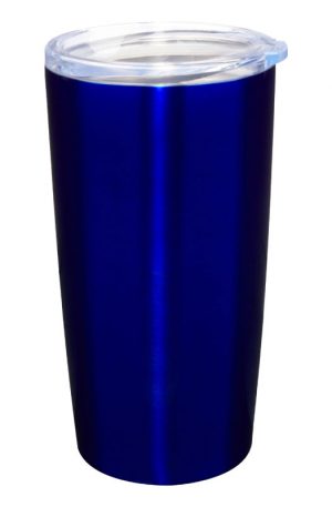 20 ounce royal blue insulated stainless steel travel tumbler