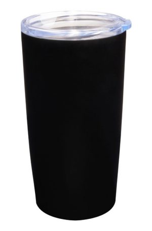 20 ounce matte black stainless steel travel tumbler