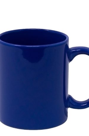 11 ounce reflex blue ceramic coffee mug with c-shaped handle