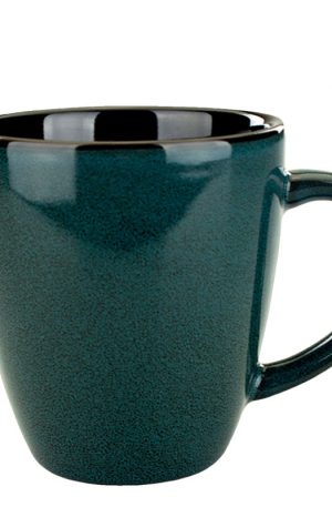 14 ounce midnight blue speckled ceramic bistro mug